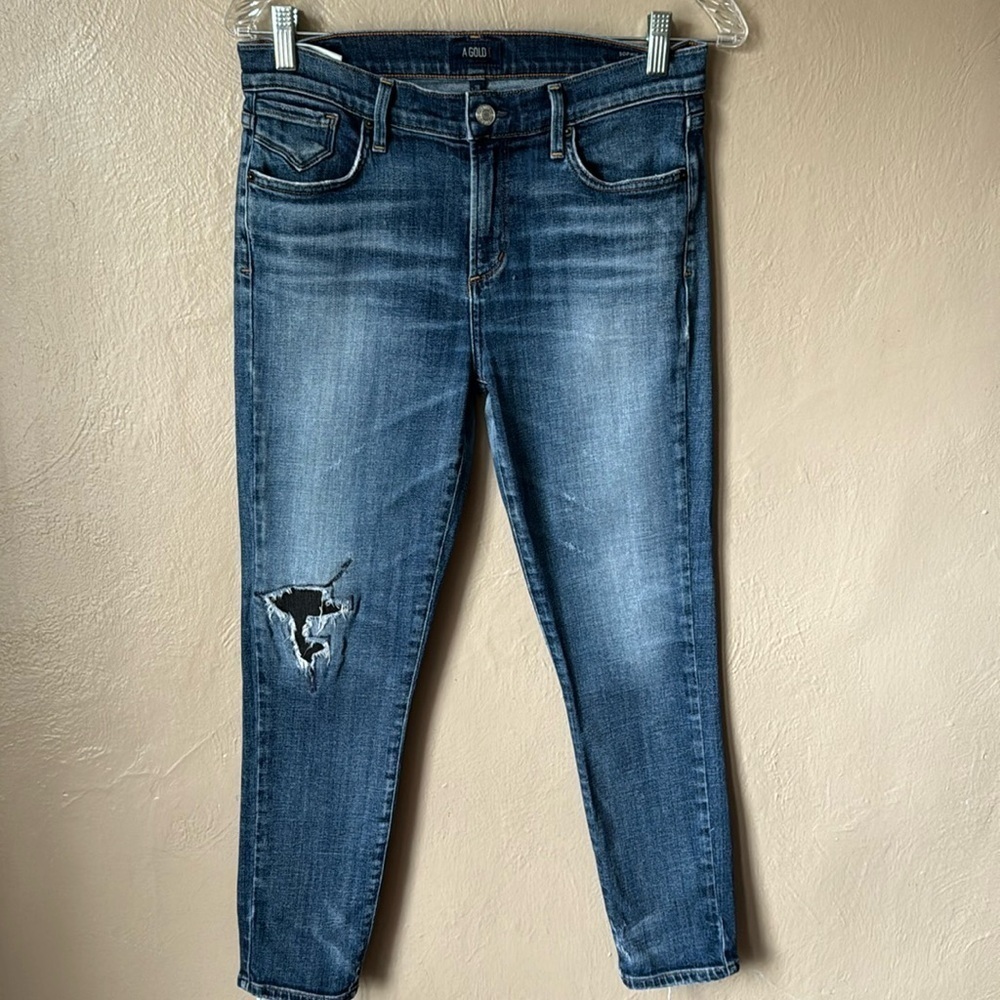 AGOLDE Distressed Sophie Crop Jeans Size 28